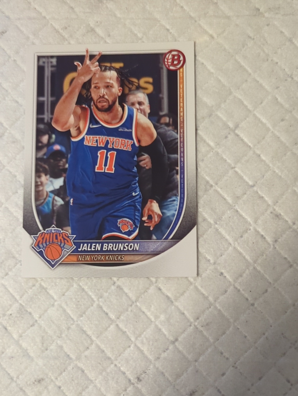 Topps New York Knicks Blue Orange Jalen Brunson Card